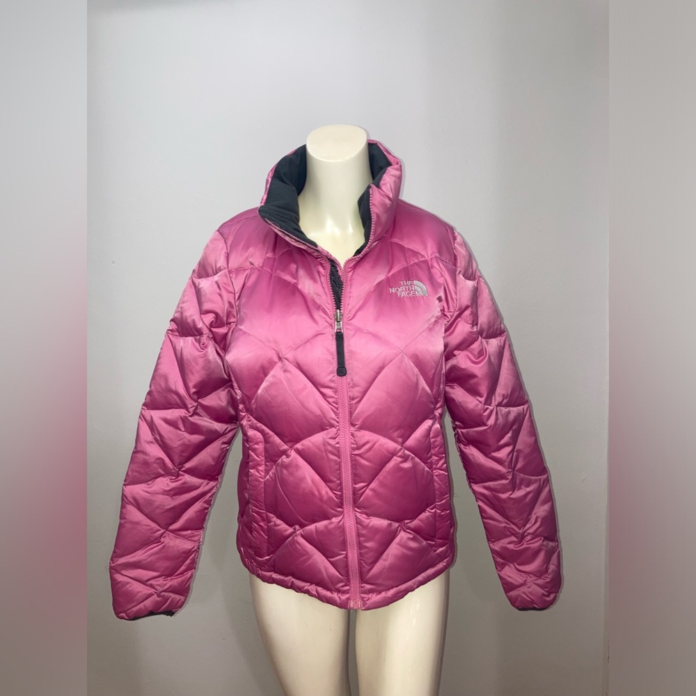 The North Face Pink Goose Down Puffer Winter Ski Snow Quilted Lined Jacket 550
